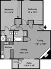 2 Bedroom 2 Bathroom Floor Plan 2 Bedroom 2 Bathroom Floor Plan at The Village at Iron Blossom, Nevada, 89511